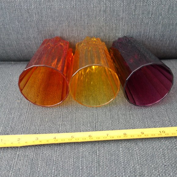 Set of Three(3) Colored Glasses - Picture 4 of 9